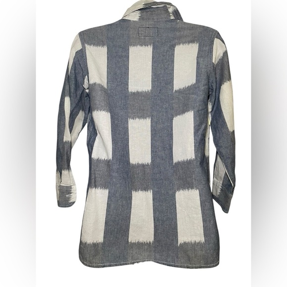 Current/Elliott Perfect Shirt Color Block Button Down Top Small NWOT - Picture 3 of 8